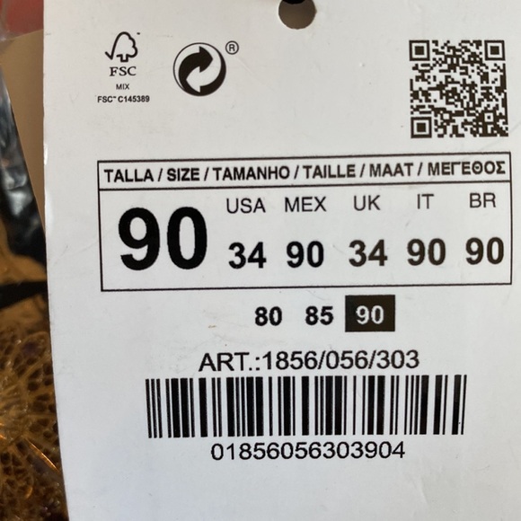 NWT. Zara Golden  Belt with Metal Chains. Size 34/EUR 90. - Picture 6 of 8